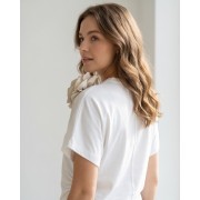 Футболка  кольору Ivory з квіткою